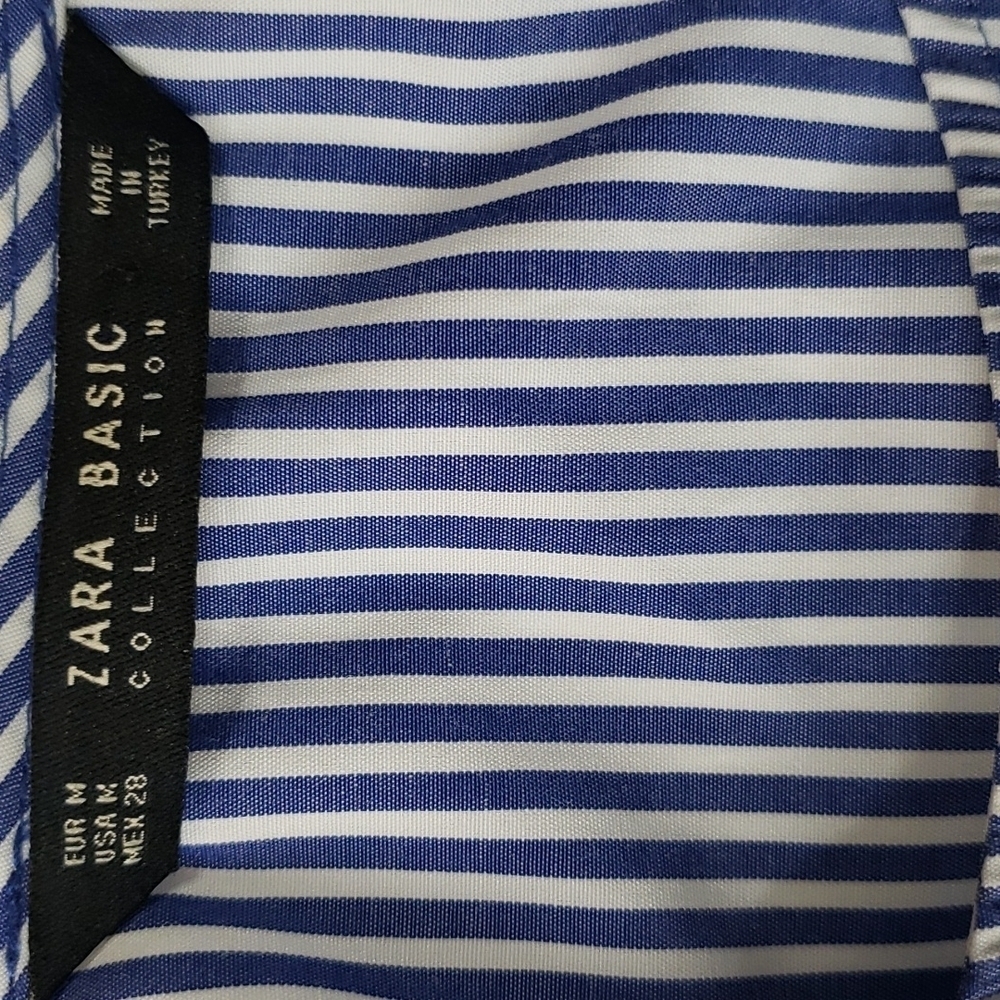 Zara Basic Collection Striped Ruffle Blouse - image 6